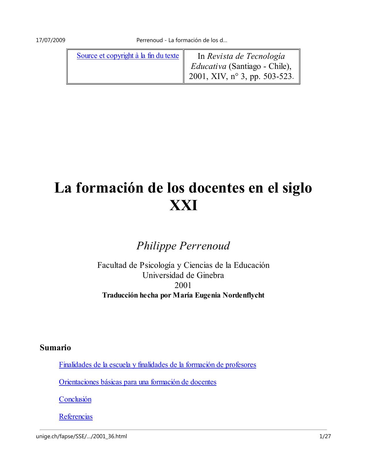 La formacion de los docentes en el siglo XXI